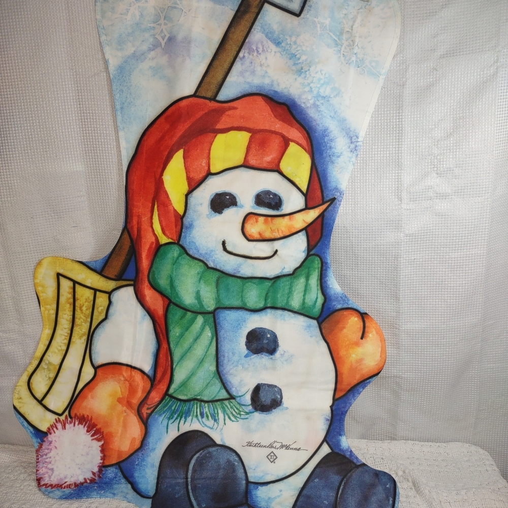 Frosty the snowman flag banner